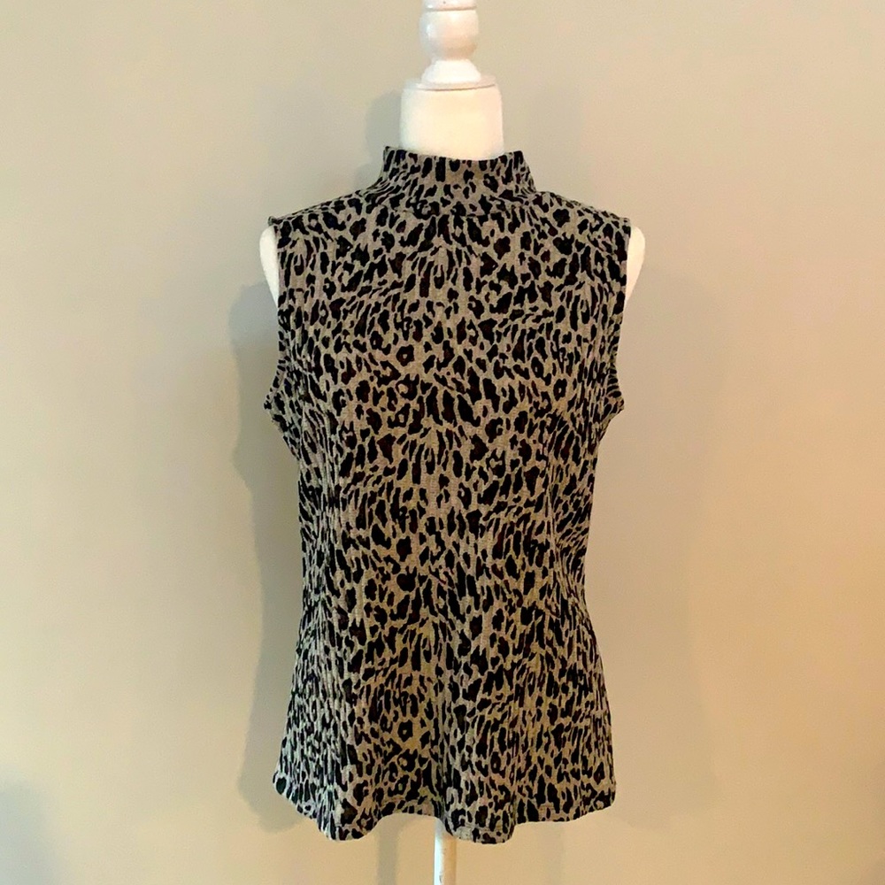 BAR III printed mock neck top